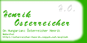 henrik osterreicher business card