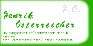 henrik osterreicher business card